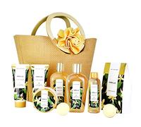 Spa Luxetique Set Bagnoschiuma Donna 11 Pezzi alla Vaniglia in Confezione Regalo Bagno Doccia con Borsa a Mano Idea Regalo Compleanno Festa per Mamma Donna Moglie Suocera Regalo Natale.
