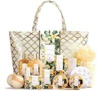 Spa Luxetique Set Bagnoschiuma Donna 15 Pezzi alla Vaniglia con Borsa Tote, Confezione Regalo per Mamma e Ragazza