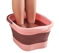 Spa per i piedi pieghevole - Borsa per pediluvio portatile | Vasca da bagno per piedi con rulli da massaggio e maniglia per pedicure Home Spa antistress per i piedi per