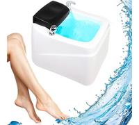 Spa per pedicure in acrilico, vasche per massaggio ai piedi con luci LED a 7 colori, pediluvio per pedicure da surf con cuscinetti neri per i piedi, vasca da bagno a temperatura regolabile per casa