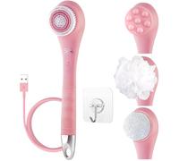 Spa Sciences - NERA - Spazzola corpo doccia - Trattamento multifunzione 4 in 1 - per una migliore esfoliazione, pulizia, massaggio - Include spazzola per il corpo, luffa, pietra pomice, testina