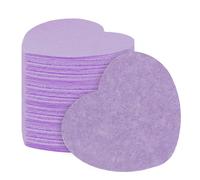 Spa Spa, Spugne per il viso, a forma di cuore, in spugna naturale, 20 per la pulizia del viso, maschera esfoliante, rimozione del trucco