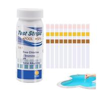 Spa Water Test Strips - Hot Tub Pool Quality Detection Paper Kit, Quick Results | Simple Water Testing Solution Monitoring pH, clorina, More Home Spa or Pool Clean Accuracy Maintenance Dip Safety