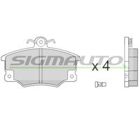 SPA268 Kit pastiglie freno, Freno a disco Sigmauto