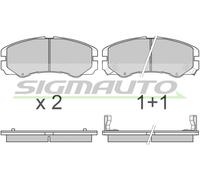 SPA580 Kit pastiglie freno, Freno a disco Sigmauto