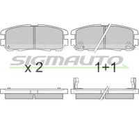 SPA581 Kit pastiglie freno, Freno a disco Sigmauto