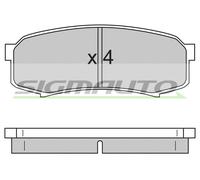 SPA597 Kit pastiglie freno, Freno a disco Sigmauto