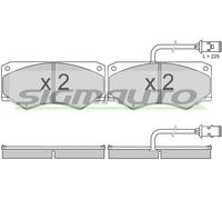 SPA611 Kit pastiglie freno, Freno a disco Sigmauto
