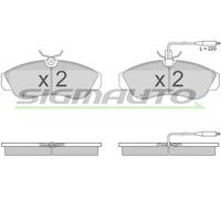SPA615 SIGMAUTO Kit pastiglie freno, Freno a disco per CITROËN,FIAT,PEUGEOT