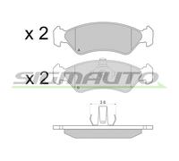 SPA671 Kit pastiglie freno, Freno a disco Sigmauto