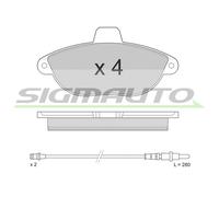 SPA678 Kit pastiglie freno, Freno a disco Sigmauto