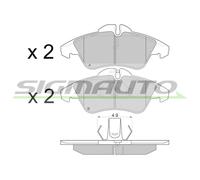 SPA687 Kit pastiglie freno, Freno a disco Sigmauto
