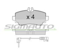 SPA763 Kit pastiglie freno, Freno a disco Sigmauto