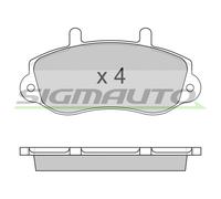 SPA767 Kit pastiglie freno, Freno a disco Sigmauto