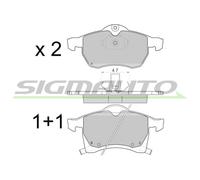SPA811 Kit pastiglie freno, Freno a disco Sigmauto