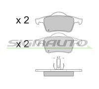 SPA843 Kit pastiglie freno, Freno a disco Sigmauto