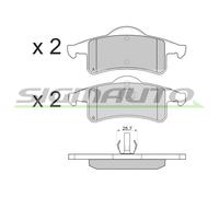 SPA855 Kit pastiglie freno, Freno a disco Sigmauto