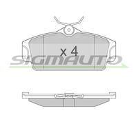 SPA862 Kit pastiglie freno, Freno a disco Sigmauto