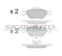 SPA872 Kit pastiglie freno, Freno a disco Sigmauto