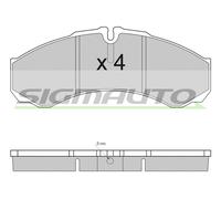 SPA925 SIGMAUTO Kit pastiglie freno, Freno a disco per IVECO