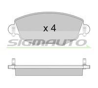 SPA926 Kit pastiglie freno, Freno a disco Sigmauto