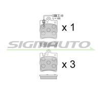 SPA936 Kit pastiglie freno, Freno a disco Sigmauto