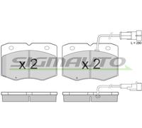 SPA949 Kit pastiglie freno, Freno a disco Sigmauto
