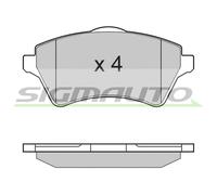 SPA960 Kit pastiglie freno, Freno a disco Sigmauto