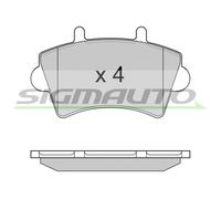 SPA975 Kit pastiglie freno, Freno a disco Sigmauto