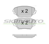 SPA993 Kit pastiglie freno, Freno a disco Sigmauto