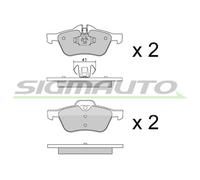 SPA995 Kit pastiglie freno, Freno a disco Sigmauto