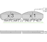 SPA997 Kit pastiglie freno, Freno a disco Sigmauto