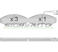 SPA998 Kit pastiglie freno, Freno a disco Sigmauto