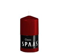 Spaas 12 Candele cilindriche Non profumate, 60, 25 Ore, Vino, Cera di paraffina, Rosso Vinaccia, D 60 mm x H 100 mm