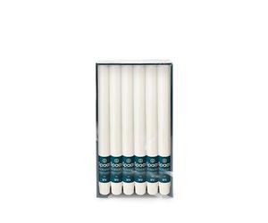 Spaas - 12 Candele rustiche Non profumate, in Cera di paraffina, 21 x 250 mm, Colore: Bianco
