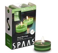 Spaas - 12 maxi candele profumate in tazza trasparente trasparente, ± 10 ore, riscaldamento cardiaco
