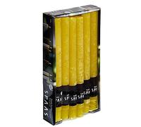 Spaas 12 x 12 Candele rustiche Non profumate per la casa, 8 Ore, Colore Giallo Autunnale