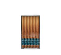 Spaas 12x Candela da tavola in stile rustico 8 ore, cognac