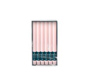 Spaas 12x Candela da tavola in stile rustico 8 ore, rosa chiaro