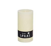 Spaas Unscented Pillar Candles Hours-Ivory 6 Candele profumate rustiche 70/130 mm, ± 60 Ore-Avorio, Cera di paraffina, 7 cm, 6 unità