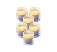 Spaas 6 candele senza profumo, ± 27 ore, Blu Tramonto