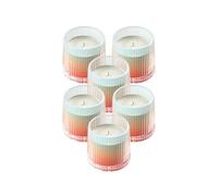 Spaas 6 candele senza profumo, ± 27 ore, Rosso Tropicale