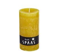 Spaas 8 - Candele rustiche inodori, in Cera di paraffina, Colore Giallo Autunnale, 70 x 130 mm