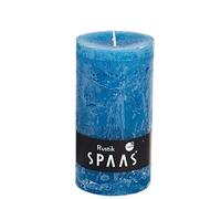 Spaas 8 - Candele rustiche inodori, in Cera di paraffina Turchese, 70 x 130 mm