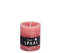 Spaas 8 Candele rustiche Non profumate, 68, 30 Ore Fard, Cera di paraffina, Rosa Blush, D 68 mm x H 80 mm