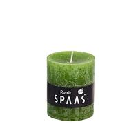 Spaas 8 - Candele rustiche Non profumate, in Cera di paraffina, Colore Verde Oliva, 68 x 80 mm