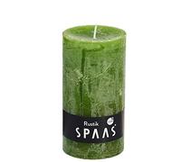 Spaas 8 - Candele rustiche Non profumate, in Cera di paraffina, Colore Verde Oliva, 70 x 130 mm