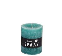 Spaas 8 - Candele rustiche Non profumate, in Cera di paraffina, Verde Smeraldo, 68 x 80 mm