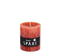 Spaas Arancio Zenzero 8 Candele rustiche Non profumate 68, 30 Ore, Cera di paraffina, D 68 mm x H 80 mm