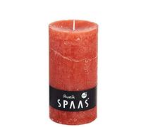Spaas Arancio Zenzero 8 Candele rustiche Non profumate 70, 60 Ore, Cera di paraffina, D 70 mm x H 130 mm
